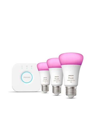 Philips HueWCA 9W E27 Renkli Akıllı Ampul 3'lü Başlangıç Seti - Resim 2