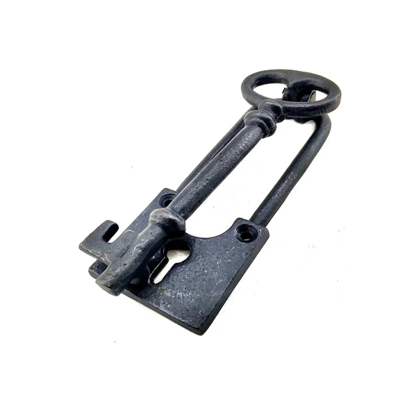 Antika Tarz Dekoratif Pirinç Anahtar Kapı Tokmağı, Taktak - 170x60mm, Oksit ürün görseli 1