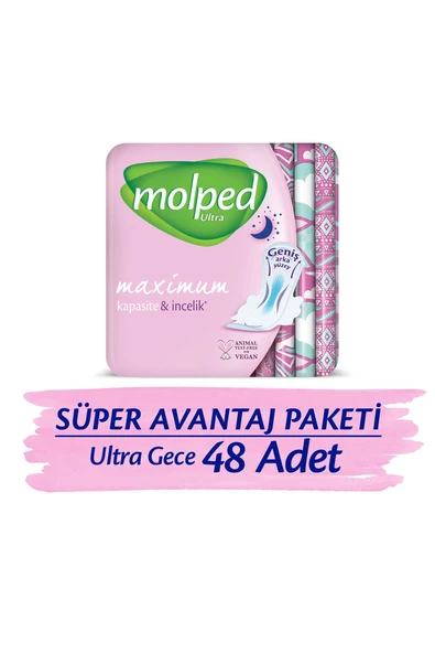Ultra Hijyenik Ped Gece Süper Avantaj Paketi 48 Adet ürün görseli 1