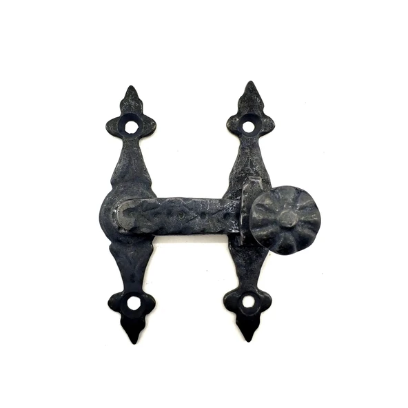 Antika Tarz Dekoratif Pirinç Kapı, Pencere Mandalı - 82x65 Mm, Oksit ürün görseli 1
