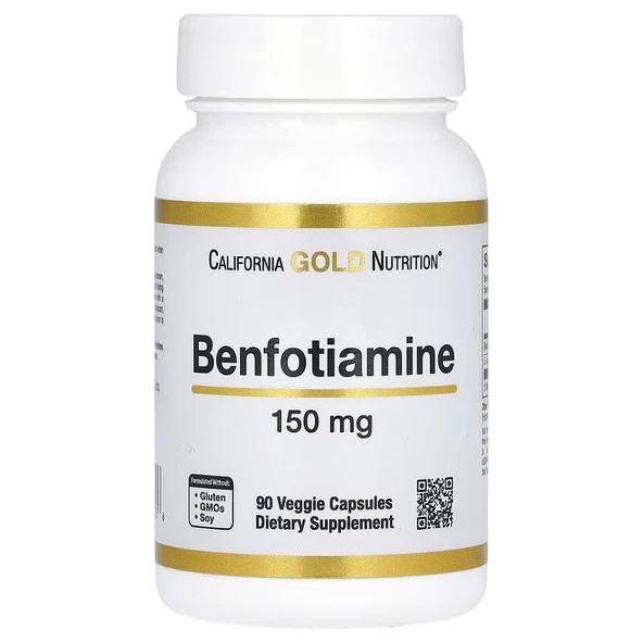 California Gold Nutrition B1 Benfotiamine 150 Mg - 90 vegan Kapsül ürün görseli 1