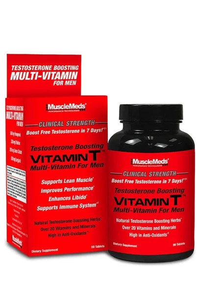 MuscleMeds Vitamin T Test Boosting MultiVitamin For Men Tribulus Long Jack 90 Tablet ürün görseli 1