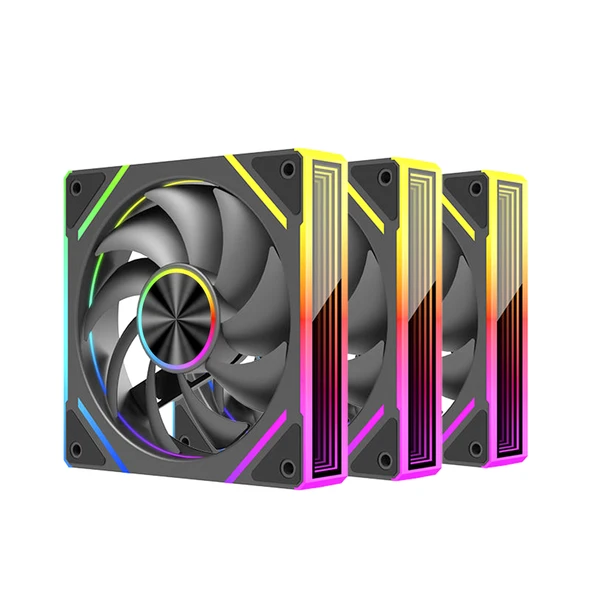 NG-D120B 3X ARGB PWM 120mm Kasa Fanı Siyah ürün görseli 1
