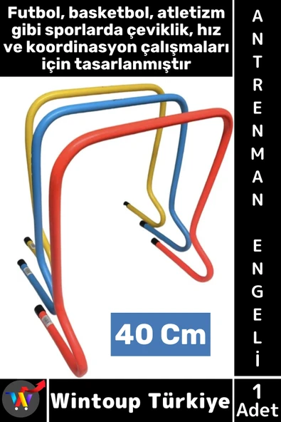 #AntrenmanMalzemesi Futbol Basketbol Atletizm Fitness Cross Fit Hız Çeviklik Antrenman Engeli 40 Cm ürün görseli 1