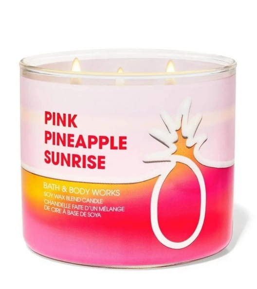 Bath & Body Works Pink Pineapple Sunrise Büyük Mum 411 G ürün görseli 1