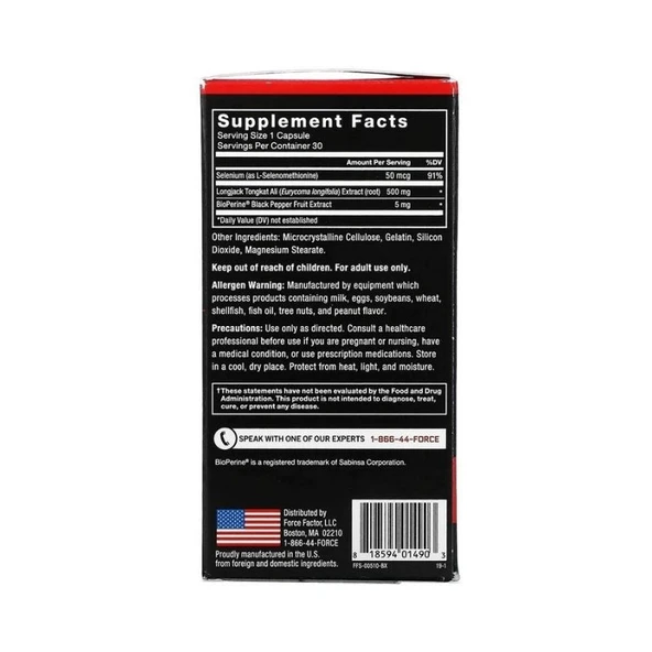 Force Factor Longjack Tongkat Ali 500 mg, 30 Capsules - Resim 2