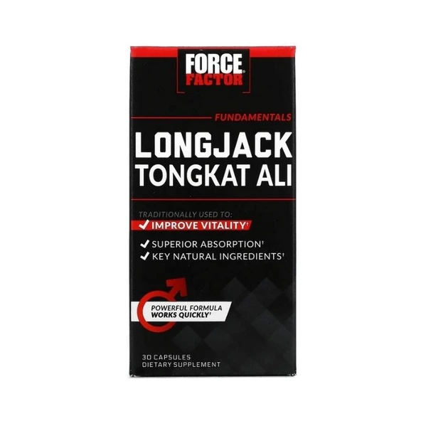 Force Factor Longjack Tongkat Ali 500 mg, 30 Capsules ürün görseli 1