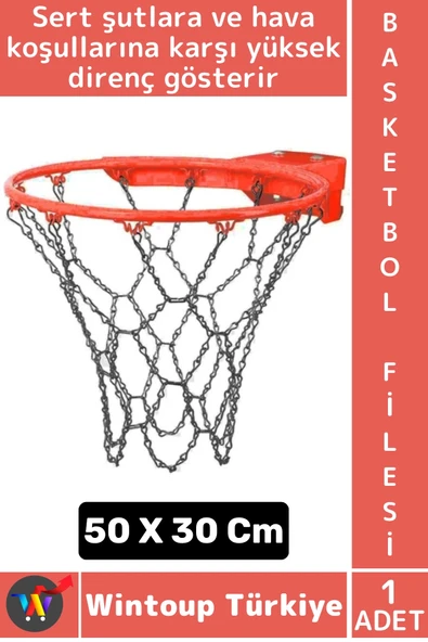 #Basketbol Profesyonel Spor Okulu Kurs Saha Antrenman Bahçe Dış Mekan Demir Zincir Basketbol Filesi ürün görseli 1