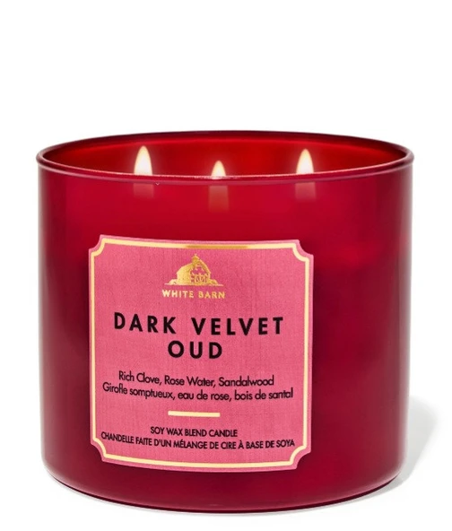 Bath & Body Works Dark Velvet Oud Büyük Mum 411 G ürün görseli 1