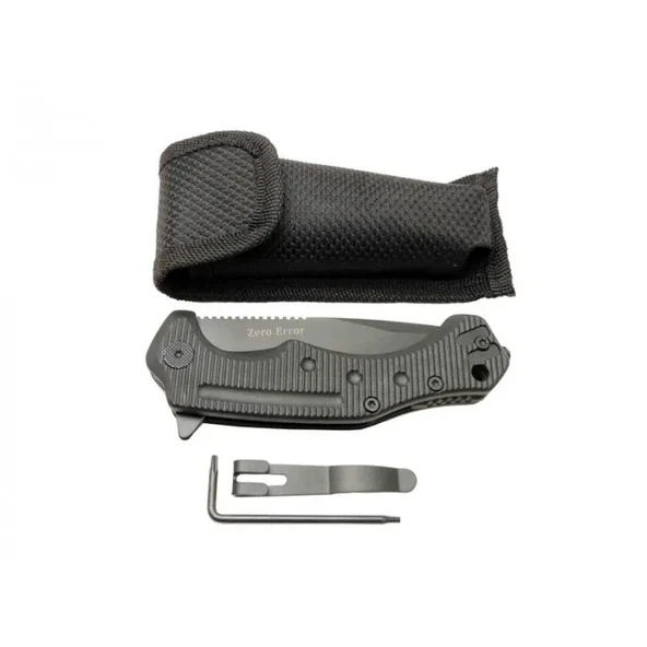 Zero Error 7-12 Black Çakı 22 Cm Manuel, Kemerlikli - Resim 2