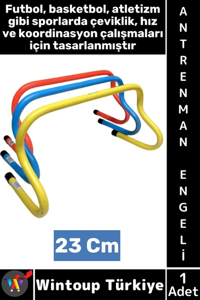 #AntrenmanMalzemesi Futbol Basketbol Atletizm Fitness Cross Fit Hız Çeviklik Antrenman Engeli 23 Cm ürün görseli 1