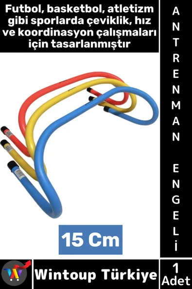 #AntrenmanMalzemesi Futbol Basketbol Atletizm Fitness Cross Fit Hız Çeviklik Antrenman Engeli 15 Cm ürün görseli 1