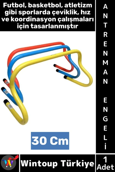 #AntrenmanMalzemesi Futbol Basketbol Atletizm Fitness Cross Fit Hız Çeviklik Antrenman Engeli 30 Cm ürün görseli 1