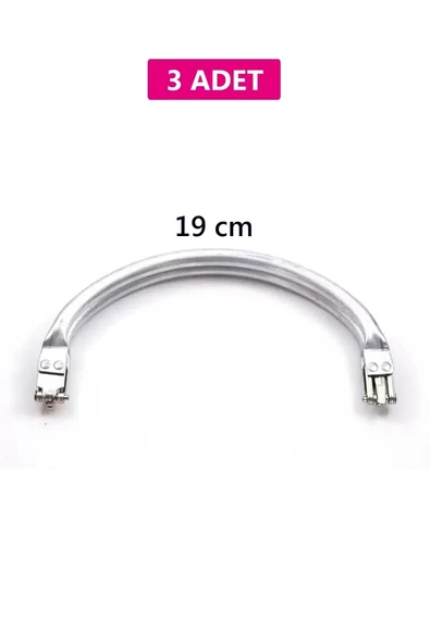 Gizli Metal Oval Çanta Bursu – 3 Adet - 19 cm - Metal Çanta Aparatı Çanta Aksesuarı ürün görseli 1