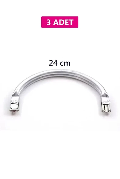 Gizli Metal Oval Çanta Bursu – 3 Adet - 24 cm - Metal Çanta Aparatı Çanta Aksesuarı ürün görseli 1