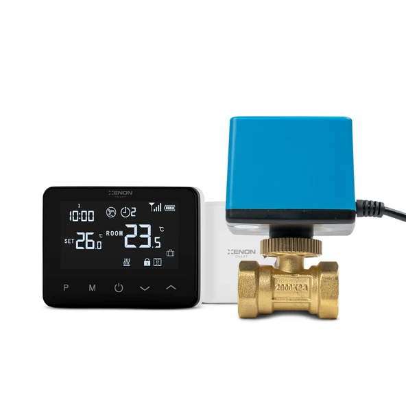 Xenon Smart Oda Termostatı ve Su Vanası , 2'li Set, Wifi Mobil Kontrol, Akıllı Isıtma Otomasyonu ürün görseli 1