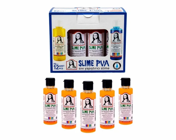 Südor Sıvı Yapıştırıcı Slime 70 Ml Fosforlu Turuncu (12 Li Paket) ürün görseli 1