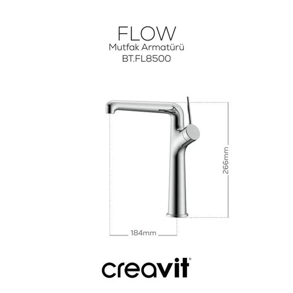 Creavit FL8500 Flow Mutfak Bataryası - Resim 2
