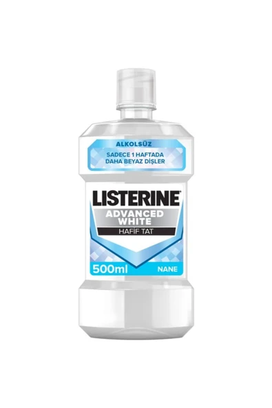 Listerine Advanced White Hafif Tat Ağız Gargarası 500 ml ürün görseli 1