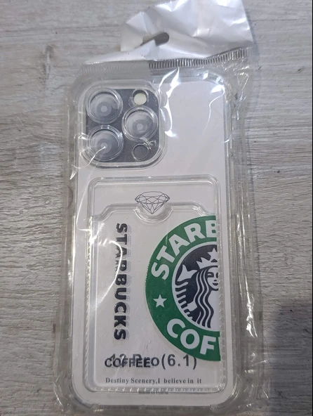 iPhone 13 pro uyumlu kartlikli sert kılıf Starbucks ürün görseli 1