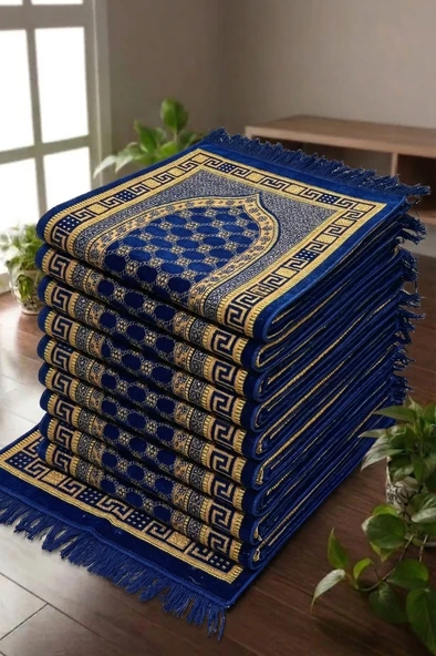 10 Adet Kadife Seccade Lacivert (70cmx110cm 400gr) Hac Ve Umre Hediyesi ürün görseli 1
