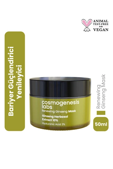 Cosmogenesis Labs Ginseng Krem Maske 50ml - %10 Ginseng İçeren Durulanan Yenileyici Bariyer Güçlendirici Onarıcı Vegan ürün görseli 1