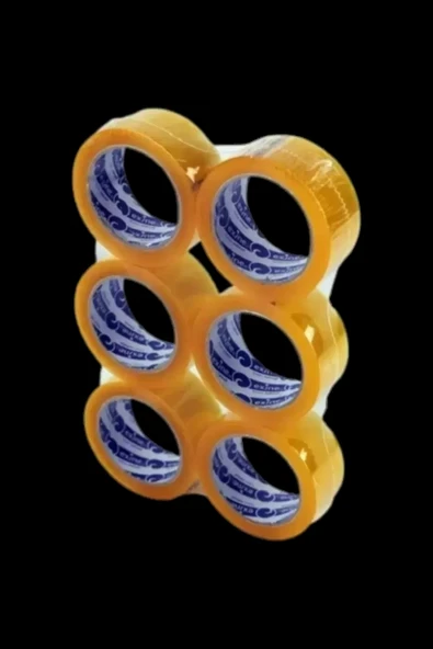 6 adet Şeffaf Koli Bandı Güçlü Yapışkan Yüzey 40 mm 100 metre Royaleks ürün görseli 1