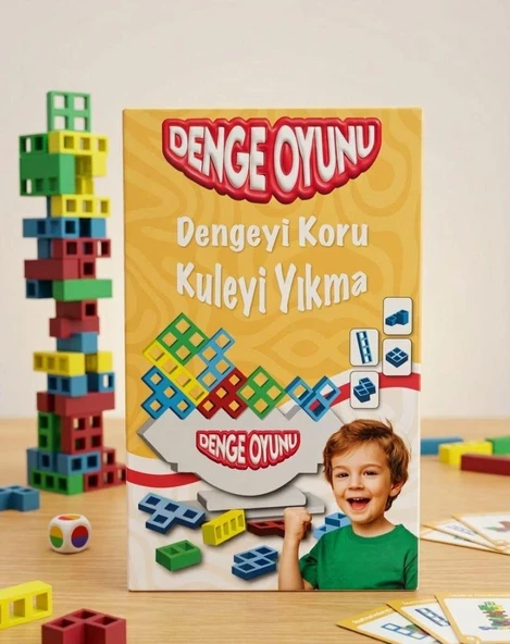 Denge Oyunu: Devrilmeden En Yükseğe! Zeka Strateji Eğitici Eğlenceli Oyuncak Kutu Oyunu ürün görseli 1