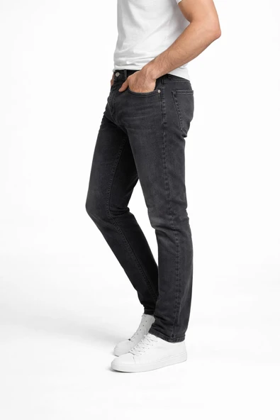 Erkek Slim Fit Dar Paça Esnek Likralı Denim Jeans Kot Pantolon 7573 ürün görseli 1