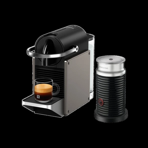 NESPRESSO Nespresso Pixie Titan ve  Aeroccino 3 Espresso Makinesi ürün görseli 1