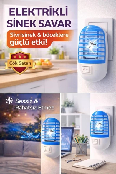 Şahnet Elektrikli Sinek Savar - Uv Işıklı Priz Tipi Sessiz Böcek Öldürücü Cihaz - Sinek Kovucu ürün görseli 1