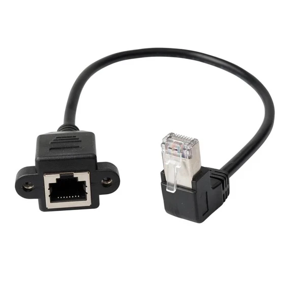 RJ45 Panel Tipi 90 Derece Uzatma Kablosu 50 cm ürün görseli 1