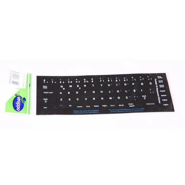 Türkçe Q Klavye Sticker - Siyah - Resim 2