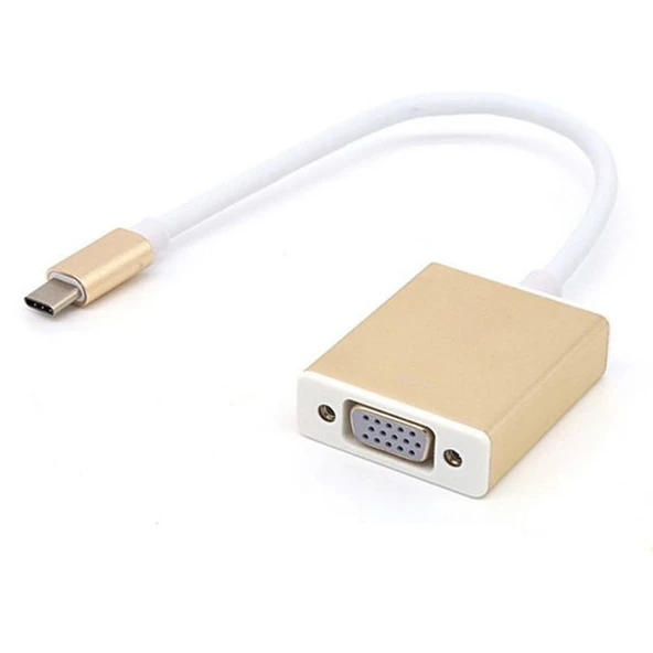 USB 3.1 Type-C Giriş - VGA Çıkış Çevirici Kablo ürün görseli 1