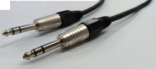 6.3 mm Erkek - Erkek Stereo TRS Kablo 1 Metre ürün görseli 1
