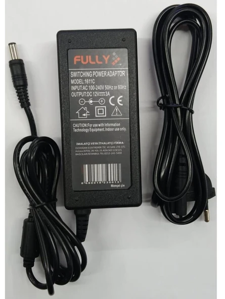 Fully 1611C - 12 Volt 3 Amper Adaptör ürün görseli 1