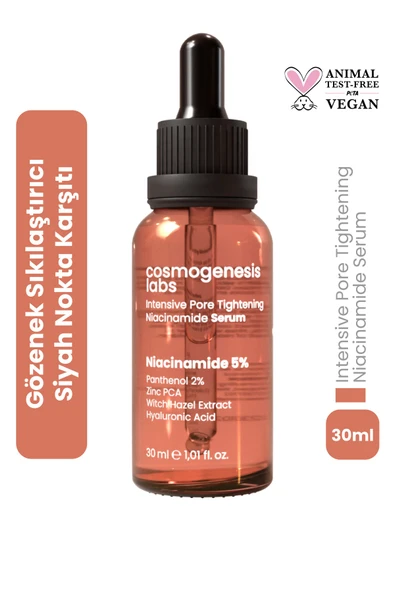 Cosmogenesis Labs Niacinamide Serum 30ml - Siyah Nokta Karşıtı, Gözenek Sıkılaştırıcı Vegan (%5 NİASİNAMİD) ürün görseli 1