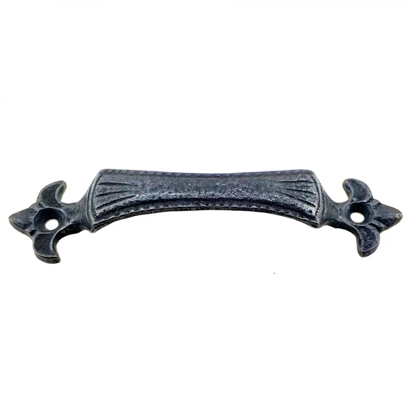 Antika Tarz Dekoratif Pirinç Lale Mobilya Kulbu - 27x115 Mm, Oksit ürün görseli 1