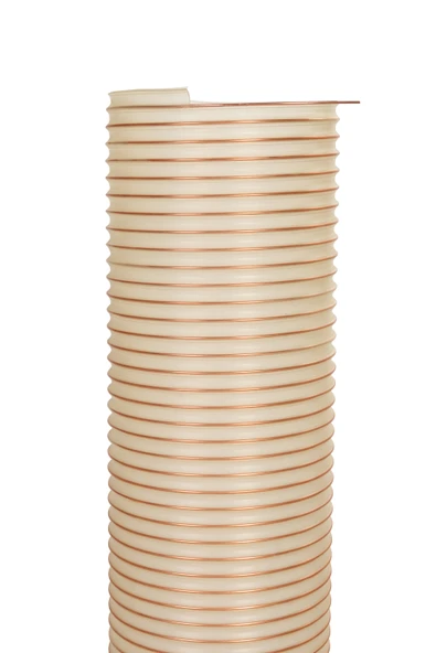 POLİÜRETAN BAKIR TELLİ ŞEFFAF HORTUM 70 MM PU 070 TOZ TALAŞ EMİŞ ürün görseli 1