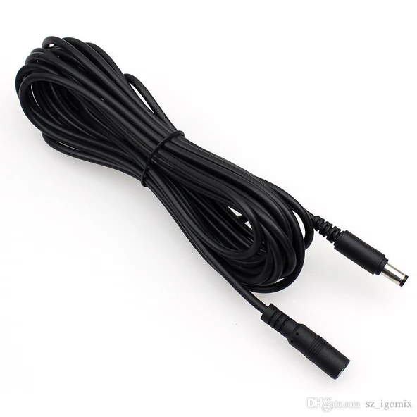 5.5x2.5 mm Adaptör DC Uzatma Kablosu 5 Metre ürün görseli 1