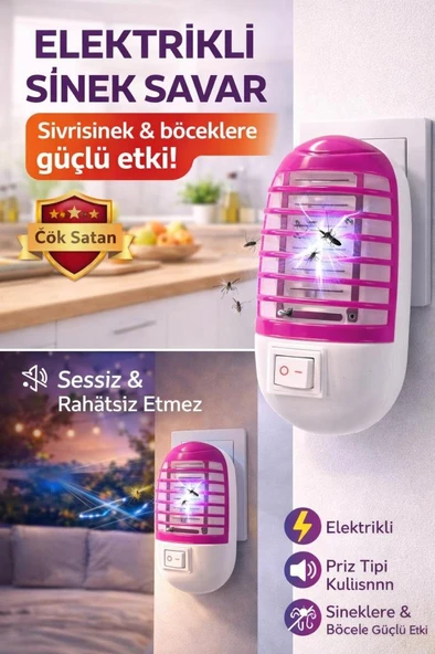 Şahnet Elektrikli Sinek Savar - Uv Işıklı Priz Tipi Sessiz Böcek Öldürücü Cihaz - Sinek Kovucu ürün görseli 1
