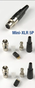 5 Pin Mini XLR Dişi Konnektör ürün görseli 1