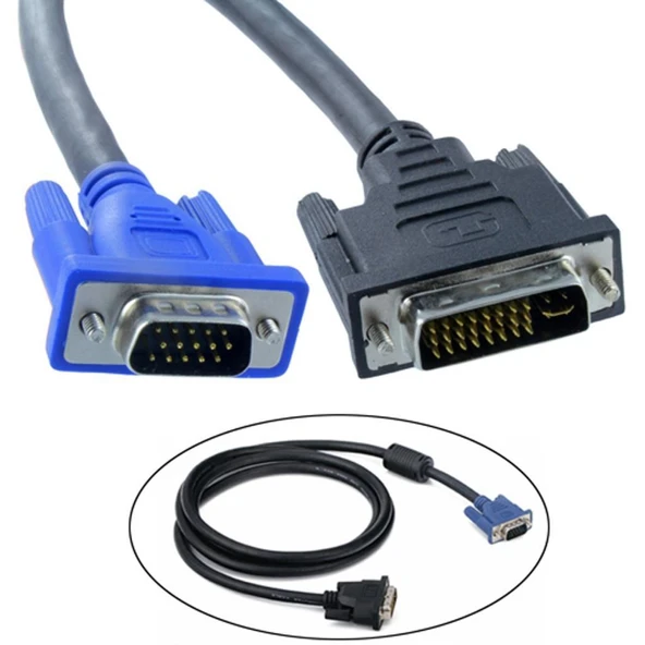 24+5 DVI to VGA Kablo 3 Metre ürün görseli 1