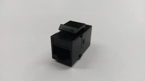 Cat. 6 RJ45 Dişi - Dişi Keystone Ara - Siyah ürün görseli 1