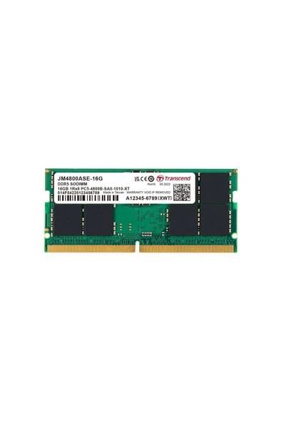Transcend JM4800ASE-16G 16GB Ddr5 4800MHZ CL40 1.1V Notebook Ram ürün görseli 1