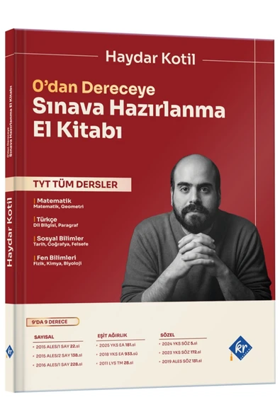 Haydar Kotil 0'dan Dereceye TYT Tüm Dersler Sınava Hazırlanma El Kitabı KR Akademi Yayınları ürün görseli 1