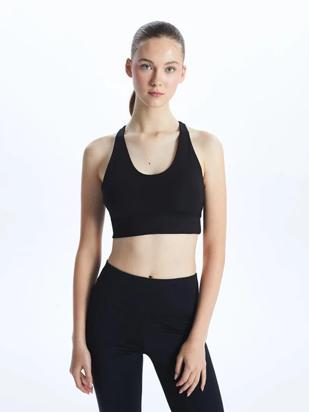 XSIDE ACTIVE SİYAH Kadın U Yaka Düz Spor Büstiyer ürün görseli 1
