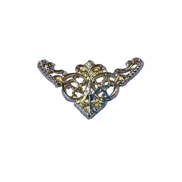 Dekoratif Köşe Süsü, Köşelik - Küçük, 19x34mm, Sarı, 100 Adet ürün görseli 1