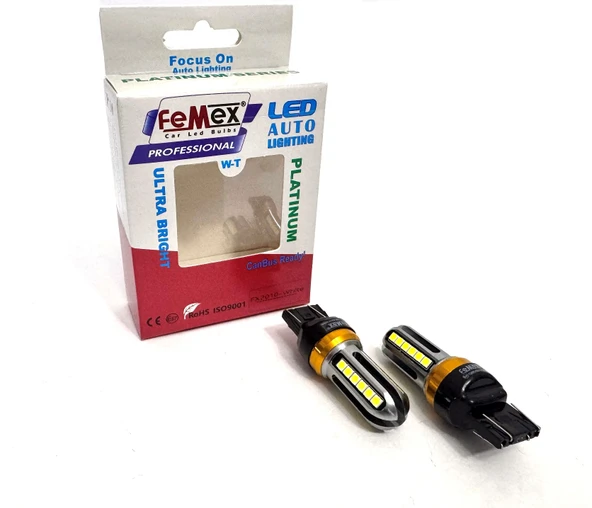 Femex Platinum T20 Beyaz NoN-Direction 7440/7443 Tek Duy/Çit Duy 3030Chip 24smd ürün görseli 1