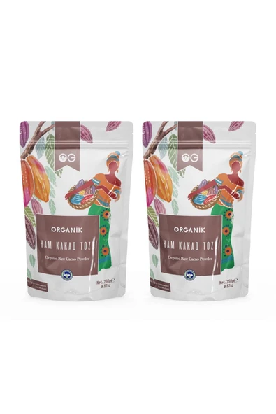 2'li Organik Ham Kakao Tozu 250 Gr ürün görseli 1